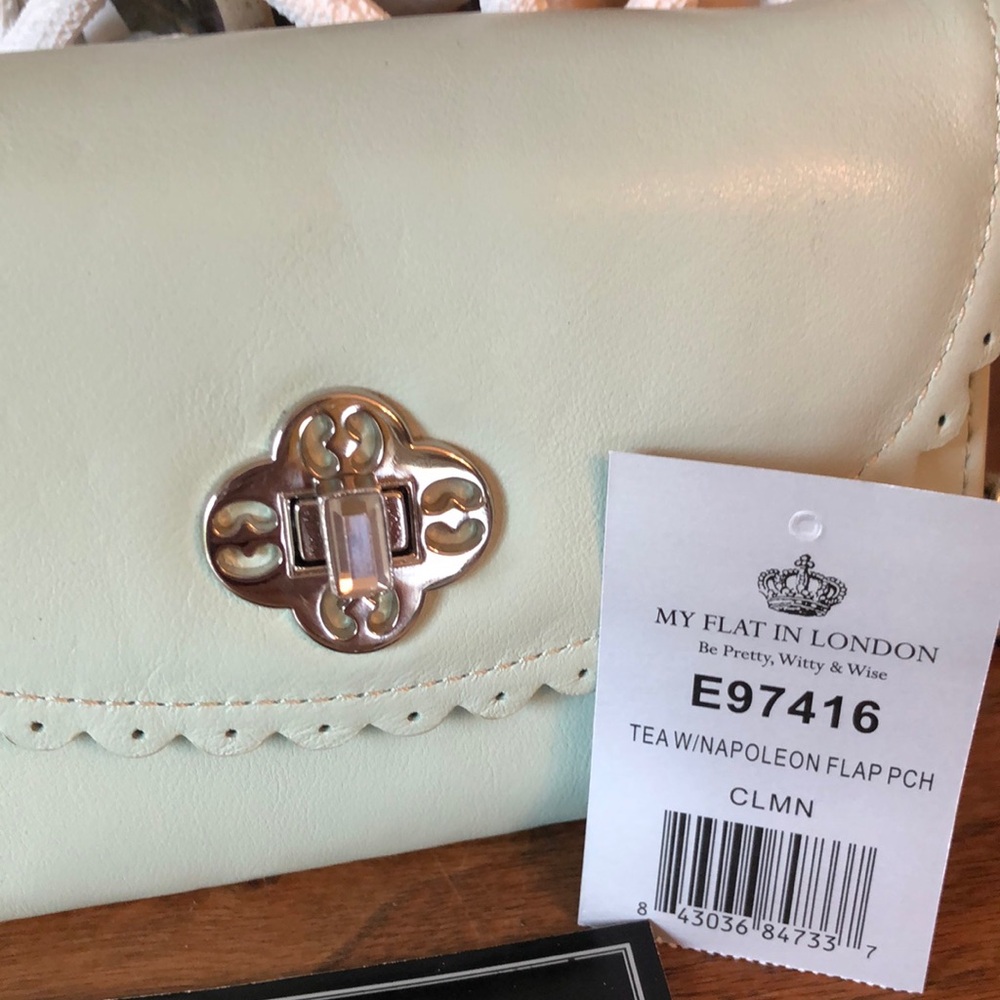 Authentic My Flat in London Mint Green genuine leather. New with tag. - Picture 2 of 14